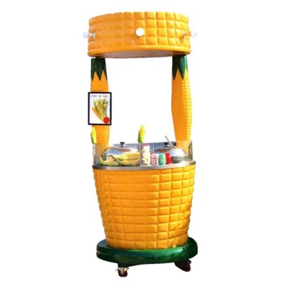 2021 Hot Sale Corn Shape Outdoor Orange Juice Bar Fruit Kiosk Outdoor Street Fast Food Cart